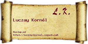 Luczay Kornél névjegykártya