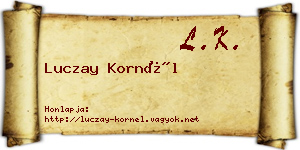 Luczay Kornél névjegykártya